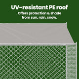 Dog Cage with Roof Silver 600 x 200 x 256 cm Steel and PE