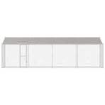 Dog Cage with Roof Silver 800 x 200 x 256 cm Steel and PE