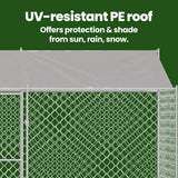 Dog Cage with Roof Silver 600 x 200 x 256 cm Steel and PE - Extra Image
