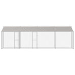 Dog Cage with Roof Silver 800 x 200 x 256 cm Steel and PE