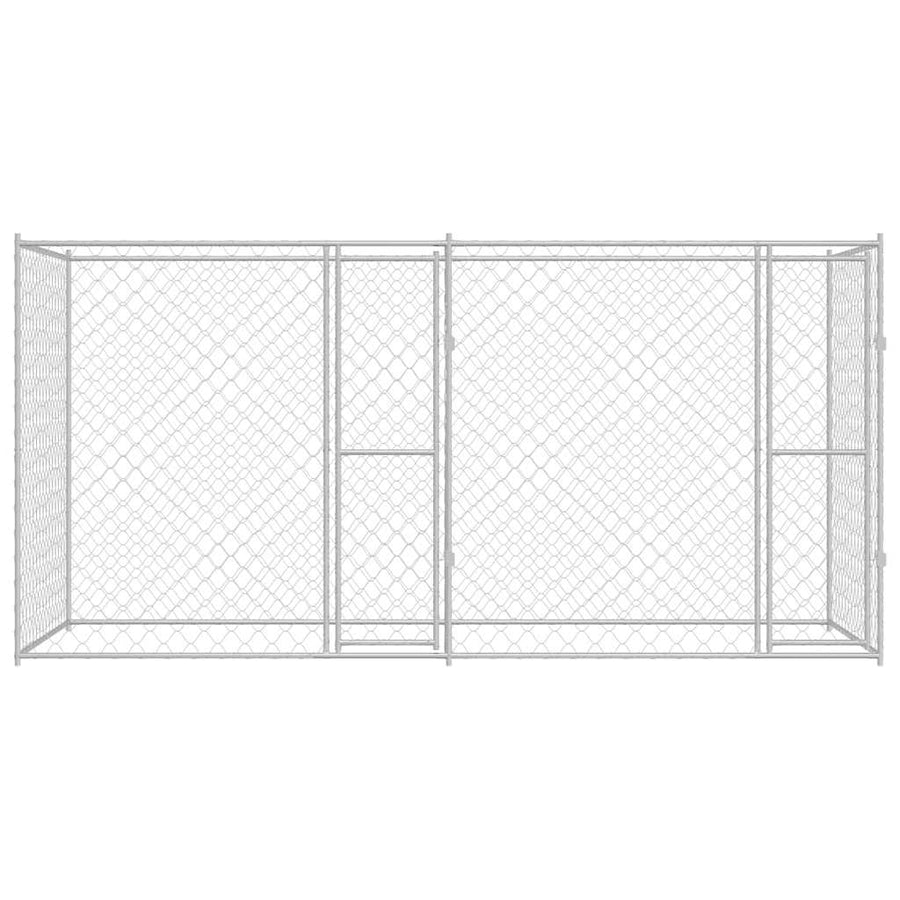 Dog Cage Silver 400 x 200 x 200 cm Galvanised Steel