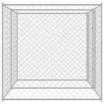 Dog Cage Silver 400 x 200 x 200 cm Galvanised Steel