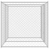 Dog Cage Silver 400 x 200 x 200 cm Galvanised Steel - Top-Down View