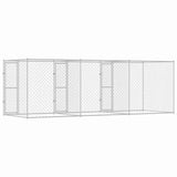 Dog Cage Silver 600 x 200 x 200 cm Galvanised Steel - 45-Degree Angle