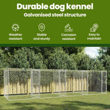 Dog Cage Silver 800 x 200 x 200 cm Galvanised Steel