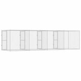 Dog Cage Silver 800 x 200 x 200 cm Galvanised Steel - Rear View
