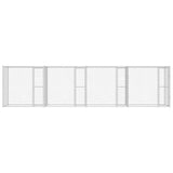 Dog Cage Silver 800 x 200 x 200 cm Galvanised Steel - Top-Down View