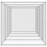 Dog Cage Silver 800 x 200 x 200 cm Galvanised Steel - 45-Degree Angle