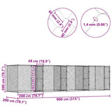 Dog Cage Silver 800 x 200 x 200 cm Galvanised Steel