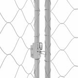 Dog Cage Silver 400 x 200 x 200 cm Galvanised Steel - Close-Up Angle