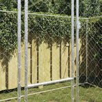 Dog Cage Silver 400 x 200 x 200 cm Galvanised Steel
