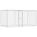 Dog Cage Silver 400 x 200 x 200 cm Galvanised Steel