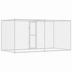 Dog Cage Silver 400 x 200 x 200 cm Galvanised Steel