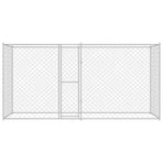 Dog Cage Silver 400 x 200 x 200 cm Galvanised Steel