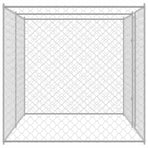 Dog Cage Silver 400 x 200 x 200 cm Galvanised Steel
