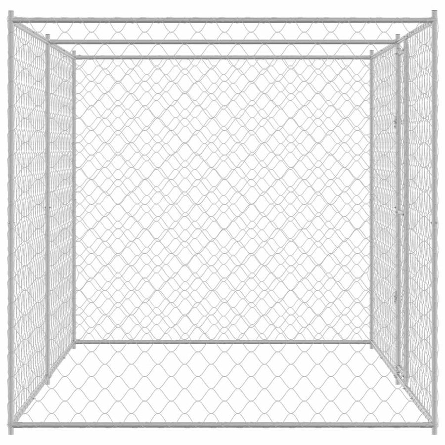 Dog Cage Silver 400 x 200 x 200 cm Galvanised Steel