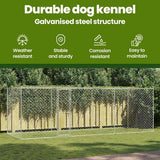 Dog Cage Silver 600 x 200 x 200 cm Galvanised Steel