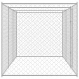 Dog Cage Silver 600 x 200 x 200 cm Galvanised Steel - Top-Down View