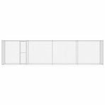 Dog Cage Silver 800 x 200 x 200 cm Galvanised Steel