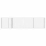 Dog Cage Silver 800 x 200 x 200 cm Galvanised Steel - Side View