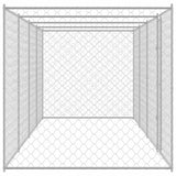 Dog Cage Silver 800 x 200 x 200 cm Galvanised Steel - Top-Down View