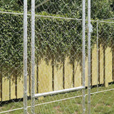 Dog Cage Silver 600 x 200 x 200 cm Galvanised Steel - Side View