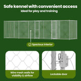 Dog Cage Silver 600 x 200 x 200 cm Galvanised Steel
