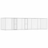 Dog Cage Silver 600 x 200 x 200 cm Galvanised Steel - Front View
