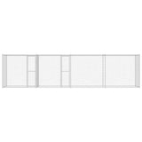 Dog Cage Silver 600 x 200 x 200 cm Galvanised Steel - Top-Down View