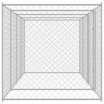 Dog Cage Silver 600 x 200 x 200 cm Galvanised Steel
