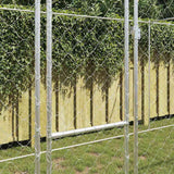 Dog Cage Silver 800 x 200 x 200 cm Galvanised Steel - Side View
