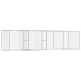 Dog Cage Silver 800 x 200 x 200 cm Galvanised Steel - Front View