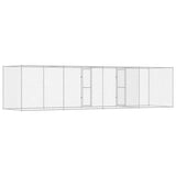 Dog Cage Silver 800 x 200 x 200 cm Galvanised Steel - Rear View