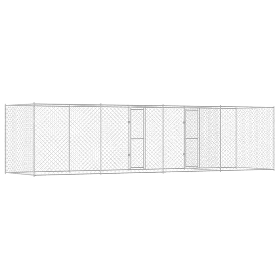 Dog Cage Silver 800 x 200 x 200 cm Galvanised Steel