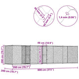 Dog Cage Silver 800 x 200 x 200 cm Galvanised Steel - Extra Image