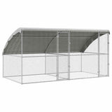 Chicken Cage 2 pcs Silver 400 x 200 x 200 cm Galvanised Steel