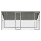 Chicken Cage 2 pcs Silver 400 x 200 x 200 cm Galvanised Steel - Top-Down View