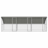 Chicken Cage 3 pcs Silver 600 x 200 x 200 cm Galvanised Steel - Top-Down View