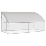 Chicken Cage with 1 Door 2 pcs Silver 400x200x200 cm