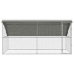 Chicken Cage with 1 Door 2 pcs Silver 400x200x200 cm