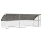 Chicken Cage with 1 Door 3 pcs Silver 600x200x200cm