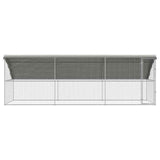 Chicken Cage 3 pcs Silver 600 x 200 x 200 cm Galvanised Steel - Top-Down View