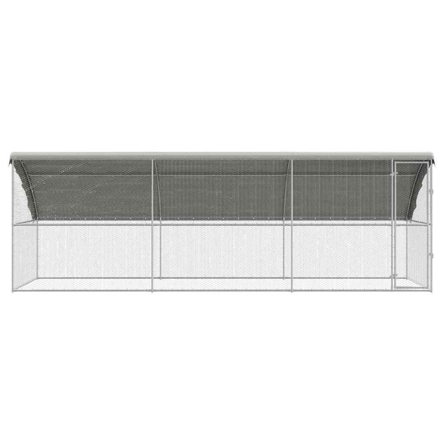 Chicken Cage with 1 Door 3 pcs Silver 600x200x200cm