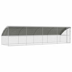Chicken Cage with 1 Door 4 pcs Silver 800x200x200cm