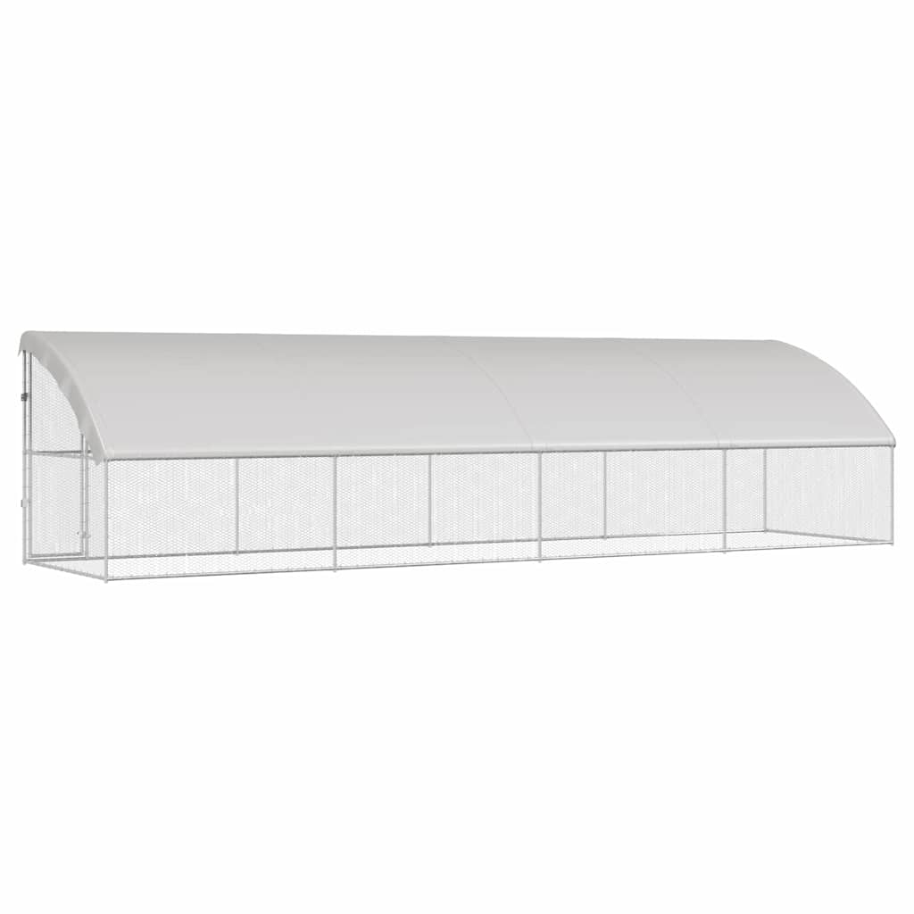 Chicken Cage 4 pcs Silver 800 x 200 x 200 cm Galvanised Steel