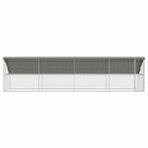 Chicken Cage with 1 Door 4 pcs Silver 800x200x200cm