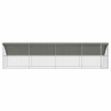 Chicken Cage 4 pcs Silver 800 x 200 x 200 cm Galvanised Steel - Top-Down View