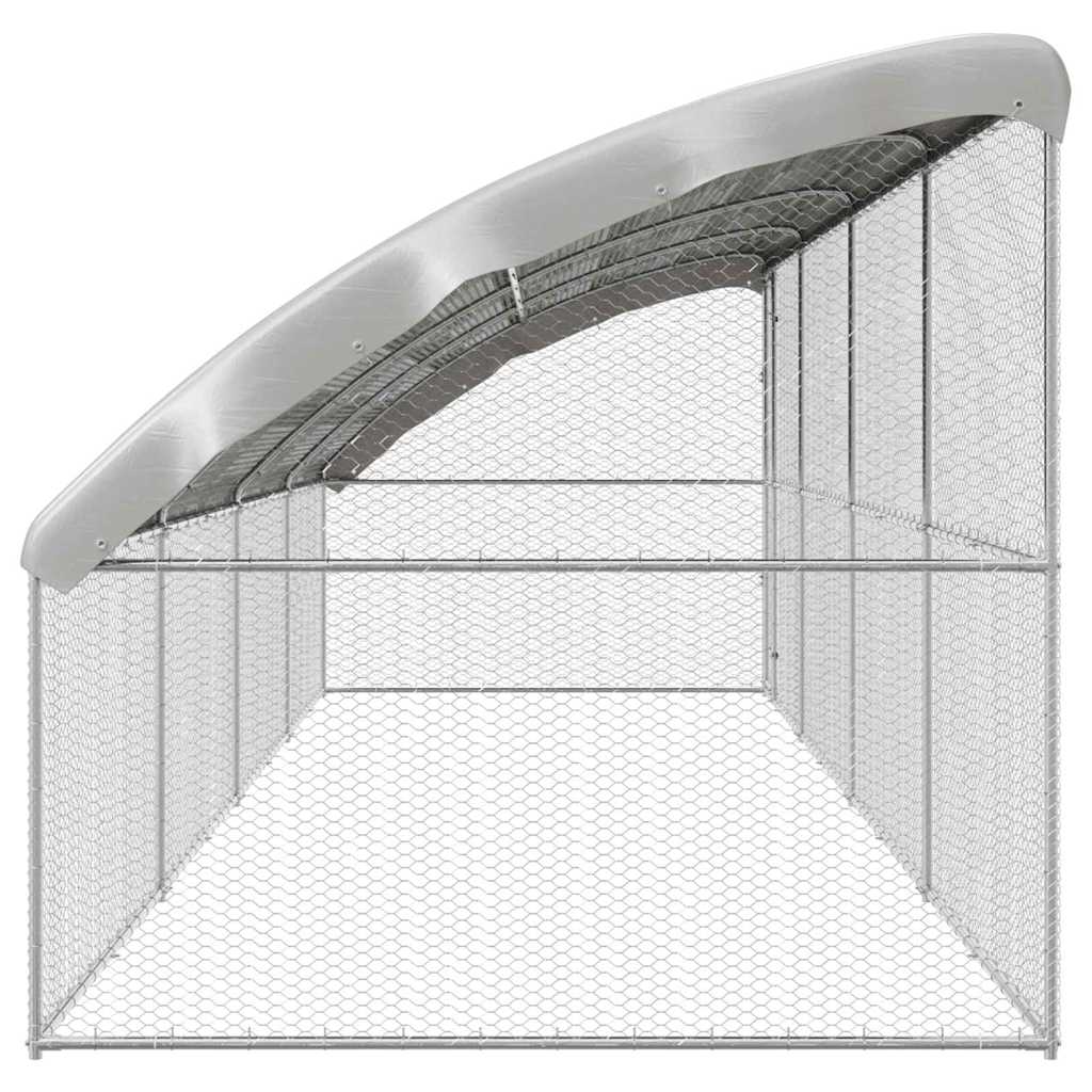 Chicken Cage 4 pcs Silver 800 x 200 x 200 cm Galvanised Steel