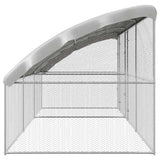 Chicken Cage 3 pcs Silver 600 x 200 x 200 cm Galvanised Steel - 45-Degree Angle