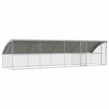 Chicken Cage 4 pcs Silver 800 x 200 x 200 cm Galvanised Steel - Front View